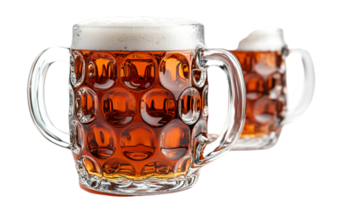 a couple of glasses of beer. 