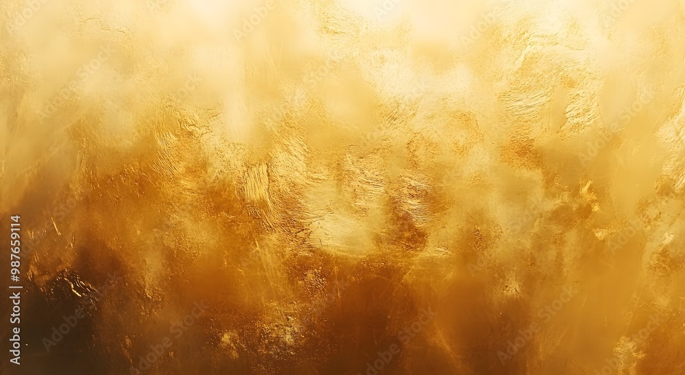 Fototapete abstract yellow background with golden shiny wall texture. yellow wall background, golden background