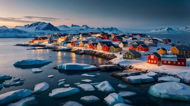 Stunning landscape Nuuk the capital of Greenland