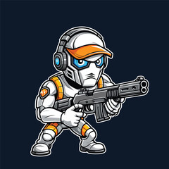 First-person shooter Logo mascot