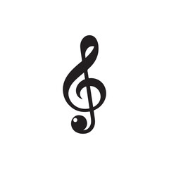 Musical notes silhouettes, vector, icon design
