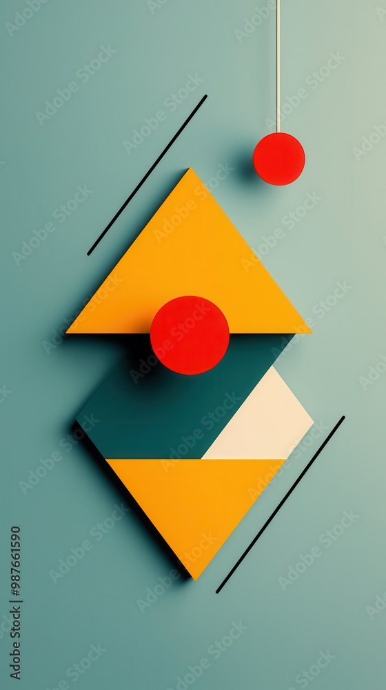 Poster Abstract Geometric Shapes Background