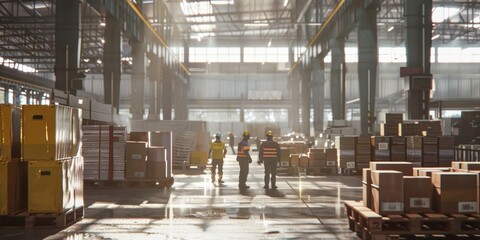 Industrial Workers In A Warehouse
