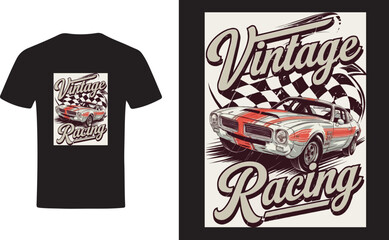 Vintage Racing T-Shirt Design Classic Speed and Retro Style for Racing Fans