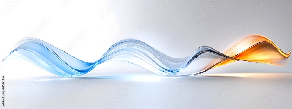 Poster visualizing light wave propagation through different mediums