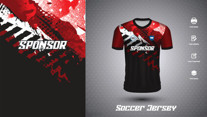 Soccer jersey design for sublimation or sports t-shirt design for cricket  © Samsul passive