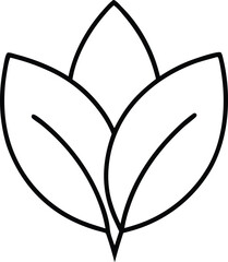 Tulip Thin Line Vector Drawing Ideal for Elegant and Modern Illustrations
