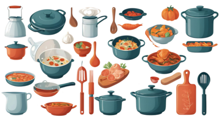 set of kitchen tools