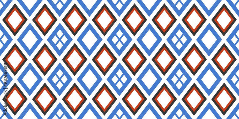 Poster Diamond pattern with cells arranged in a checkerboard pattern.