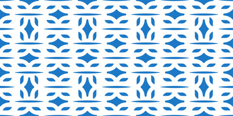 Pattern with blue alternating shapes. Block and simple diagonal pattern.