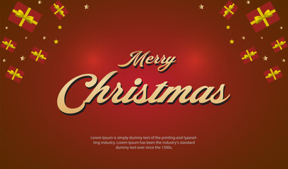 Merry Christmas and happy New Year poster design vector.