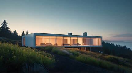 Modern and Contemporary Facade, Luxury Exterior Design, Detailed Design, Lighting,