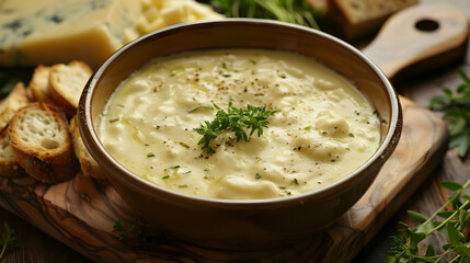 Creamy Potato Soup with Cheese and Herbs A Delicious Comfort Food