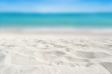 close up sand beach with blue sky