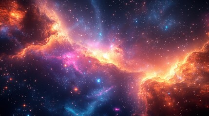 Fototapeta premium Galaxy with stars and nebulas in the background