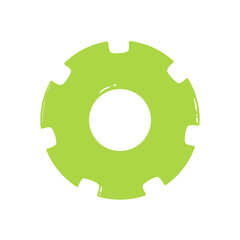 Doodle Icon setting , app ,digital illustration on transparent background that can be use for background, slide view, social media, sticker, scrapbook and etc. | Aesthetic with green color