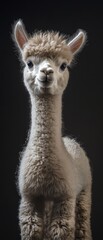 Fototapeta premium Cute Alpaca Portrait.
