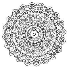 Floral Mandala Coloring Pages for Stress Relief