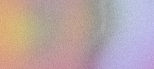 Fototapeta premium Pastel color gradient from yellow to purple set against a grainy textured background