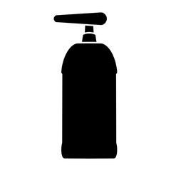 lotion bottle icon, vector illustration, isolated on white