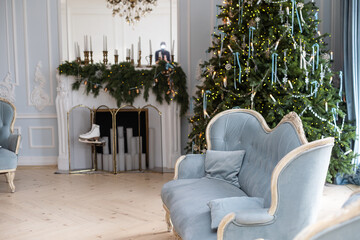 christmas decor in a room, indoor