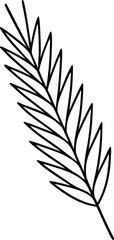 Simple Pine Needle Icon Vector Illustration for Modern Designs
