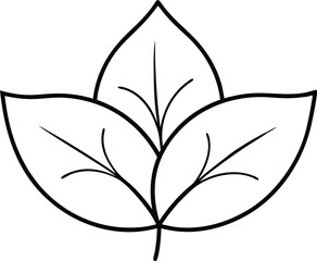 Petunia Leaf Thin Line Icon Vector Illustration for Creative Projects
