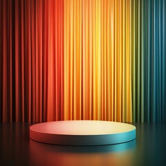 Colorful Stage with Podium
