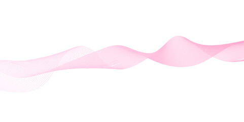 Vector flow blend carve wave futuristic technology stripe line isolated on white and pink carve line background. seamless wave pattern glowing science flowing line graphic template background.
