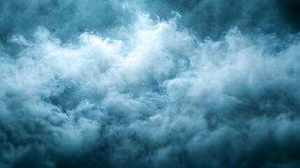 Abstract Smoke Background: Blue and White Swirling Clouds