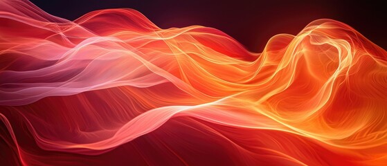 Obraz premium Vibrant Abstract Flowing Background in Warm Tones with Copy Space