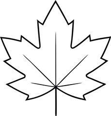 Minimalist Maple Leaf Icon Vector Art Perfect for Creative Projects
