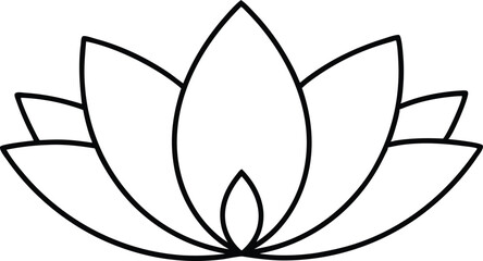 Beautiful Lotus Thin Line Icon Vector Illustration for Your Collection
