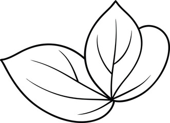 Fun Leaf Thin Line Vector Art for Imaginative Kids Coloring Pages





