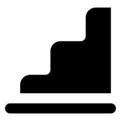 Stairs In Glyph Icon Style