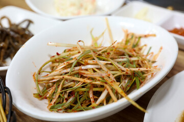 Korea style Spring Onion Salad. spicy sald