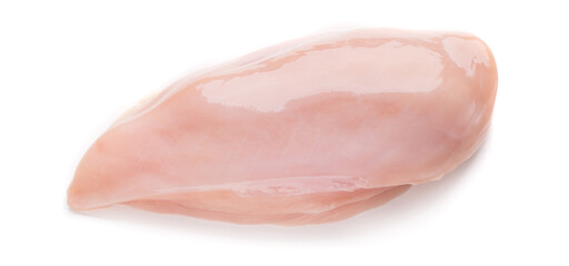 Fresh chicken fillet isolated on white background