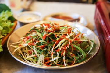 Korea style Spring Onion Salad. spicy sald