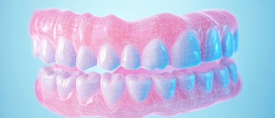 Obraz premium A close up of a pink and white toothbrush with a heart on it