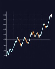 market graph on black