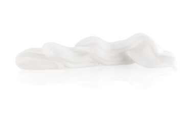 Shaving foam isolated on white background. Foam product for shaving and skin care.