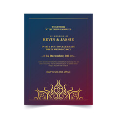Luxury Invitation card vector design vintage style