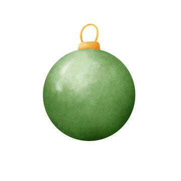 green christmas ball