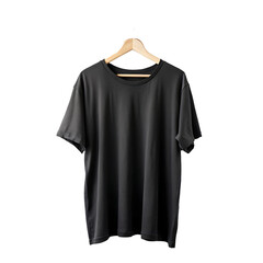 Black t-shirt isolated on white background