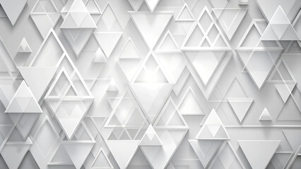 Geometric abstract white background with layered triangular shapes for modern design concepts