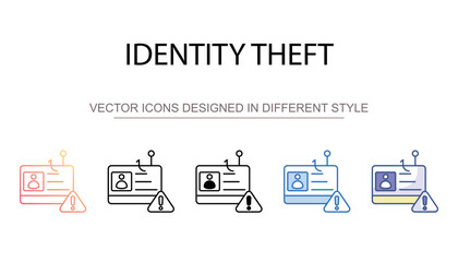 Identity Theft icon design with white background stock illustration