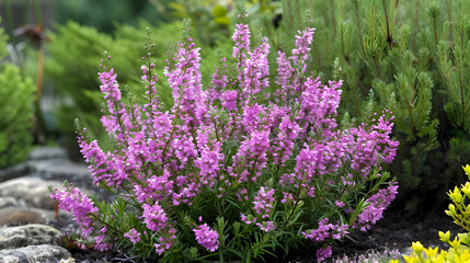 Obraz premium Vibrant Pink Flowers Blooming in a Lush Garden