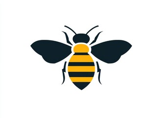 Simple vector logo of a honeycomb, in yellow and black colors on a white background