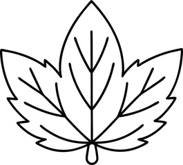 Minimalist Chrysanthemum Leaf Thin Line Vector Illustration for Art Lovers
