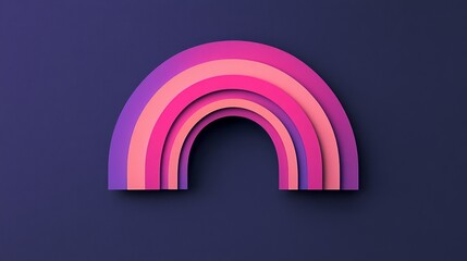 Rainbow paper cut on dark background colorful weather-themed design great for children’s books or educational posters